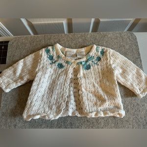 Infant girl, crochet, sweater size 0-3 months